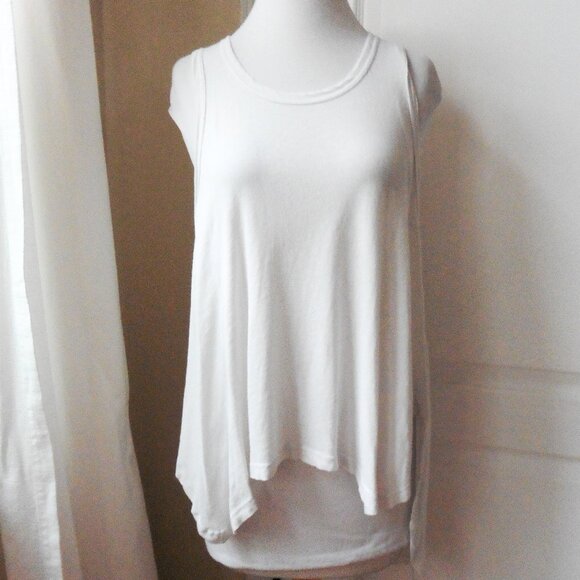 Frank & Eileen Tee Lab 103 Asymmetrical Tank Top Vintage Dirty White Small - Picture 1 of 5